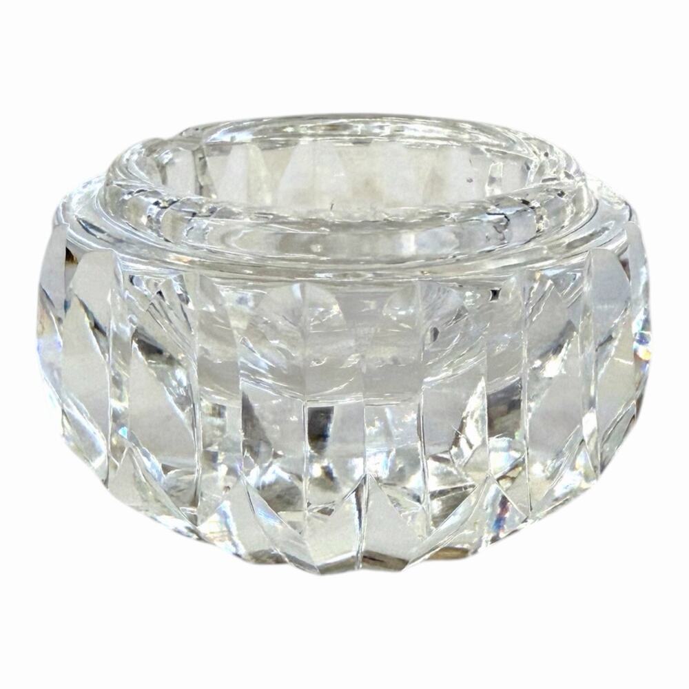 Vintage Waterford Crystal Cut Ashtray 3” Heavy Lead Crystal Signed